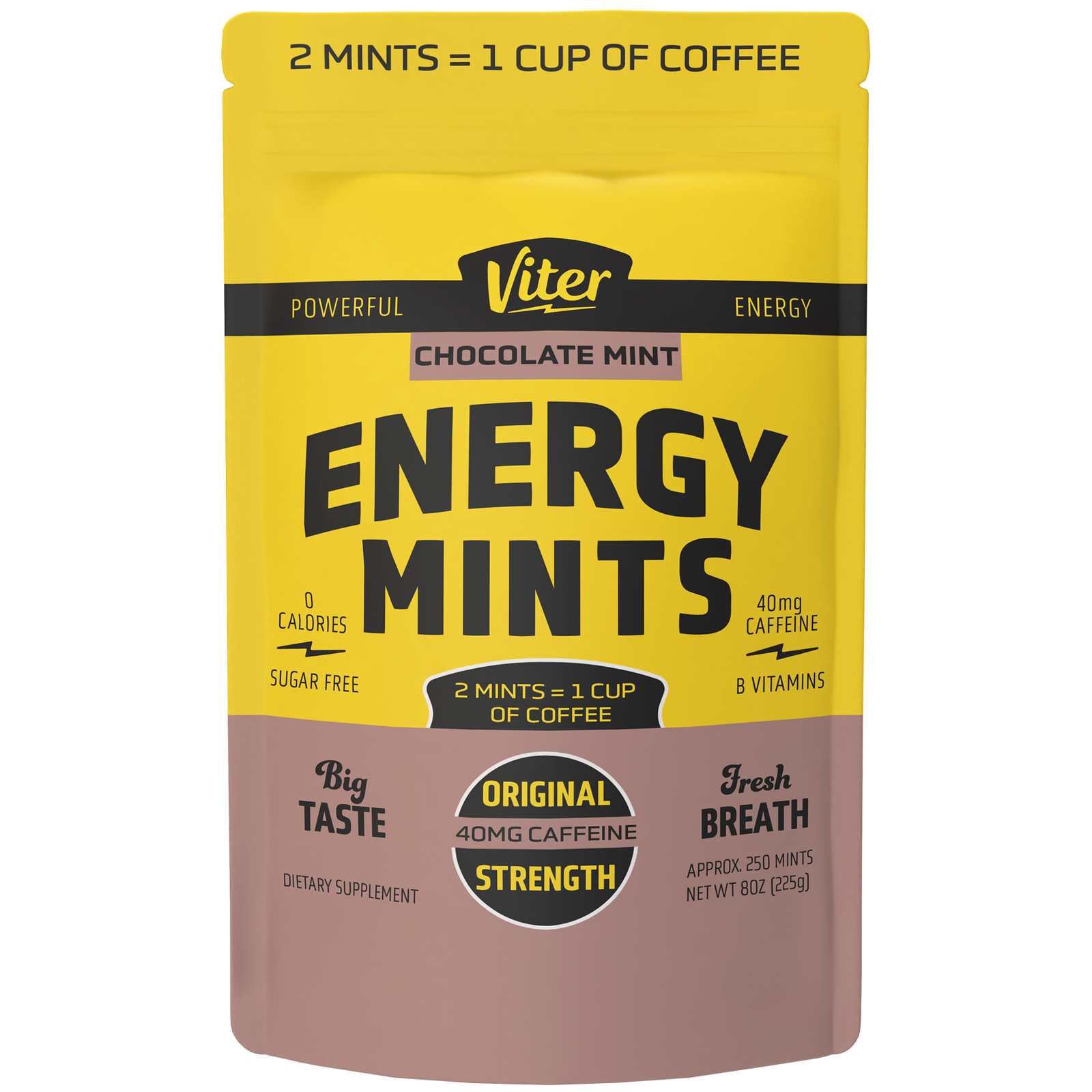 Viter Energy Caffeine Mints - 1/2 LB Bulk Bags
