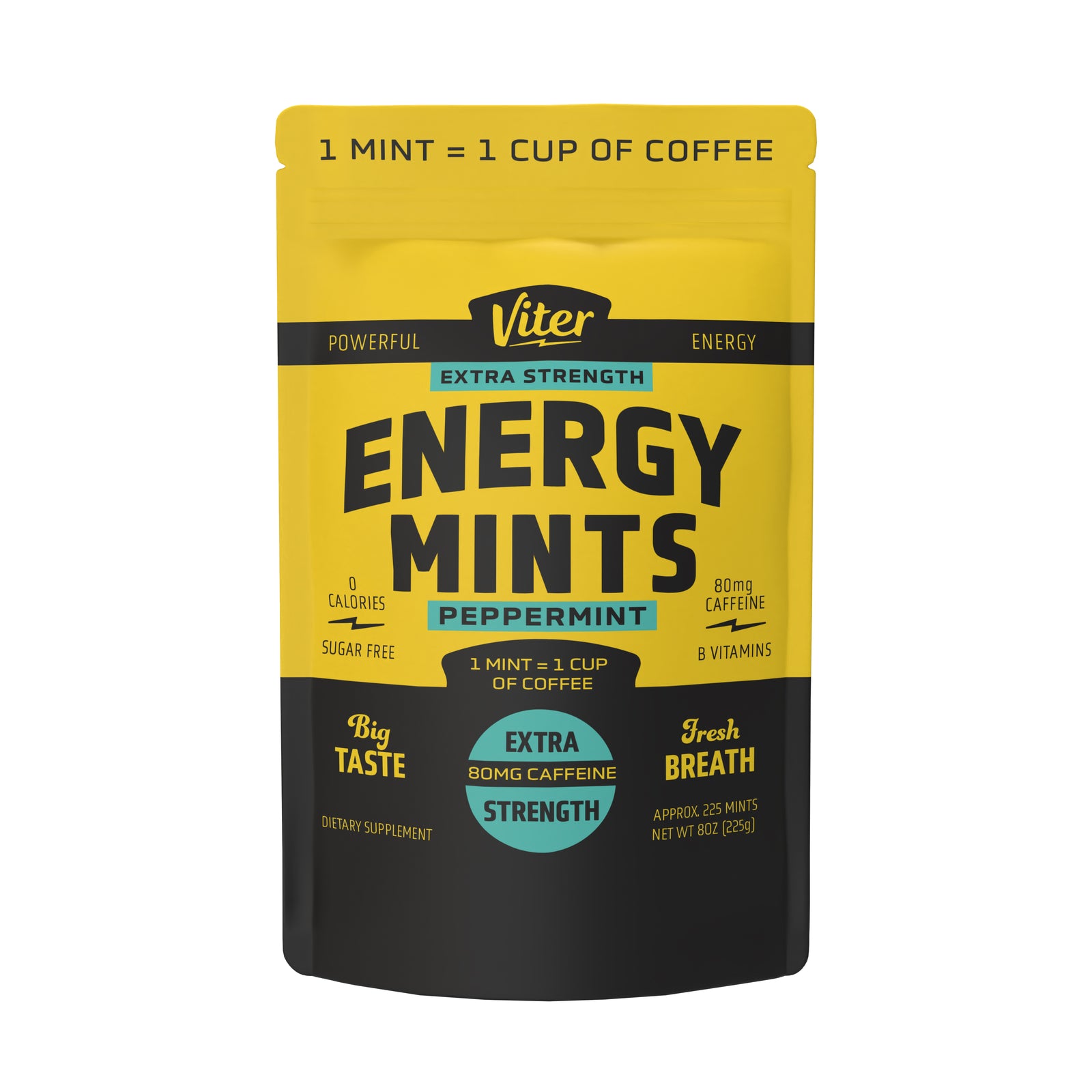 Viter Energy Extra Strength Caffeine Mints - 1/2 LB Bulk Bags