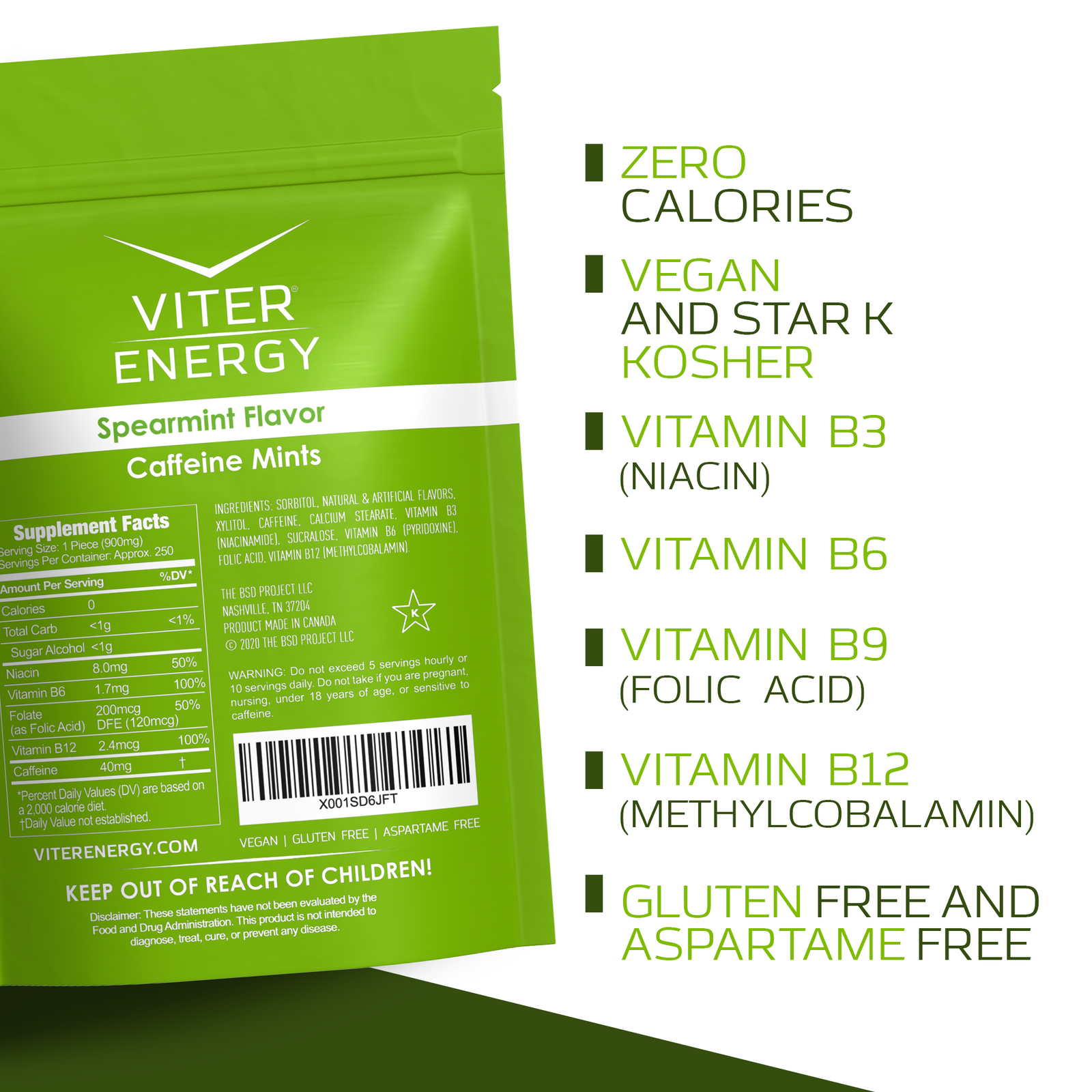 Viter Energy Caffeine Mints