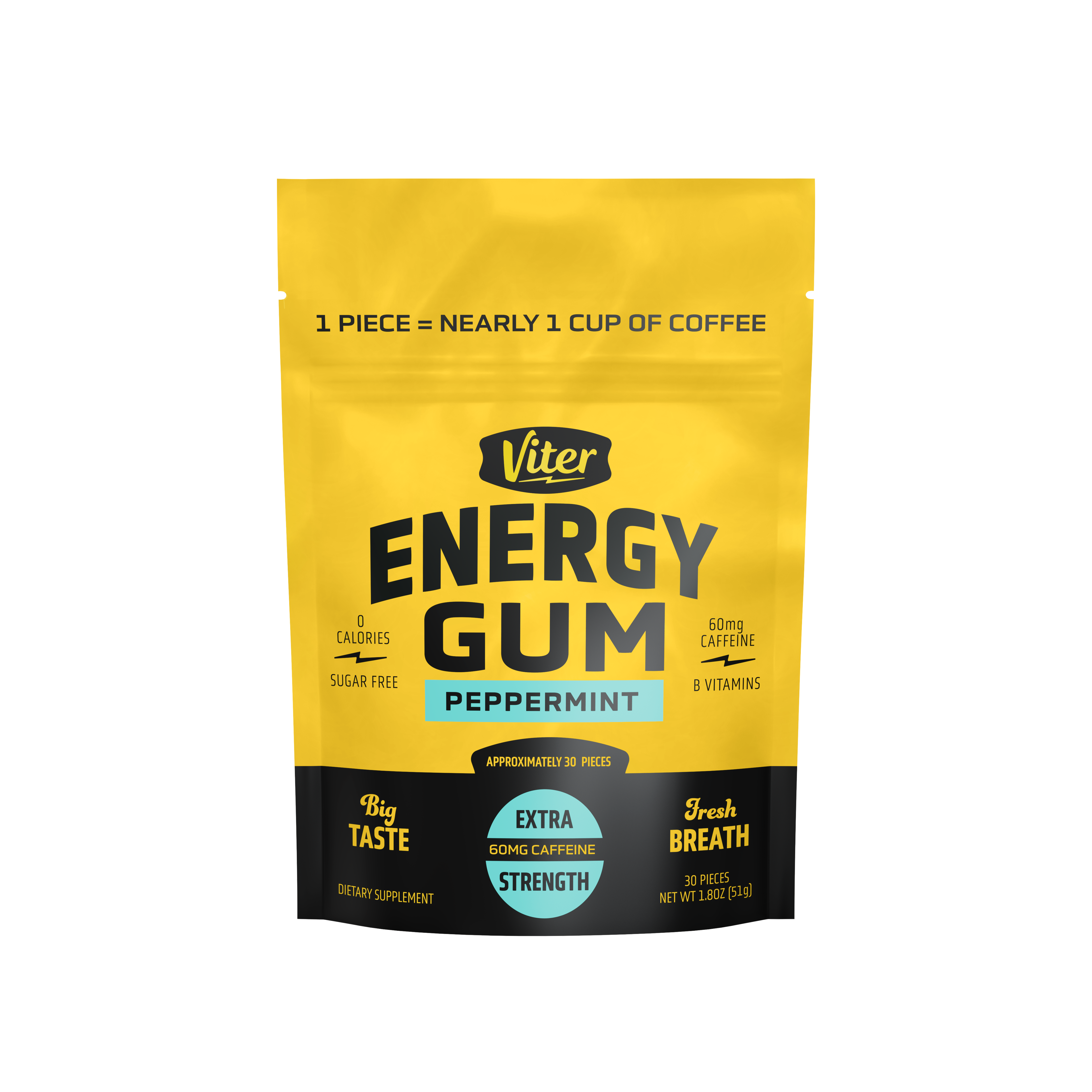 Peppermint Energy Gum – 30ct