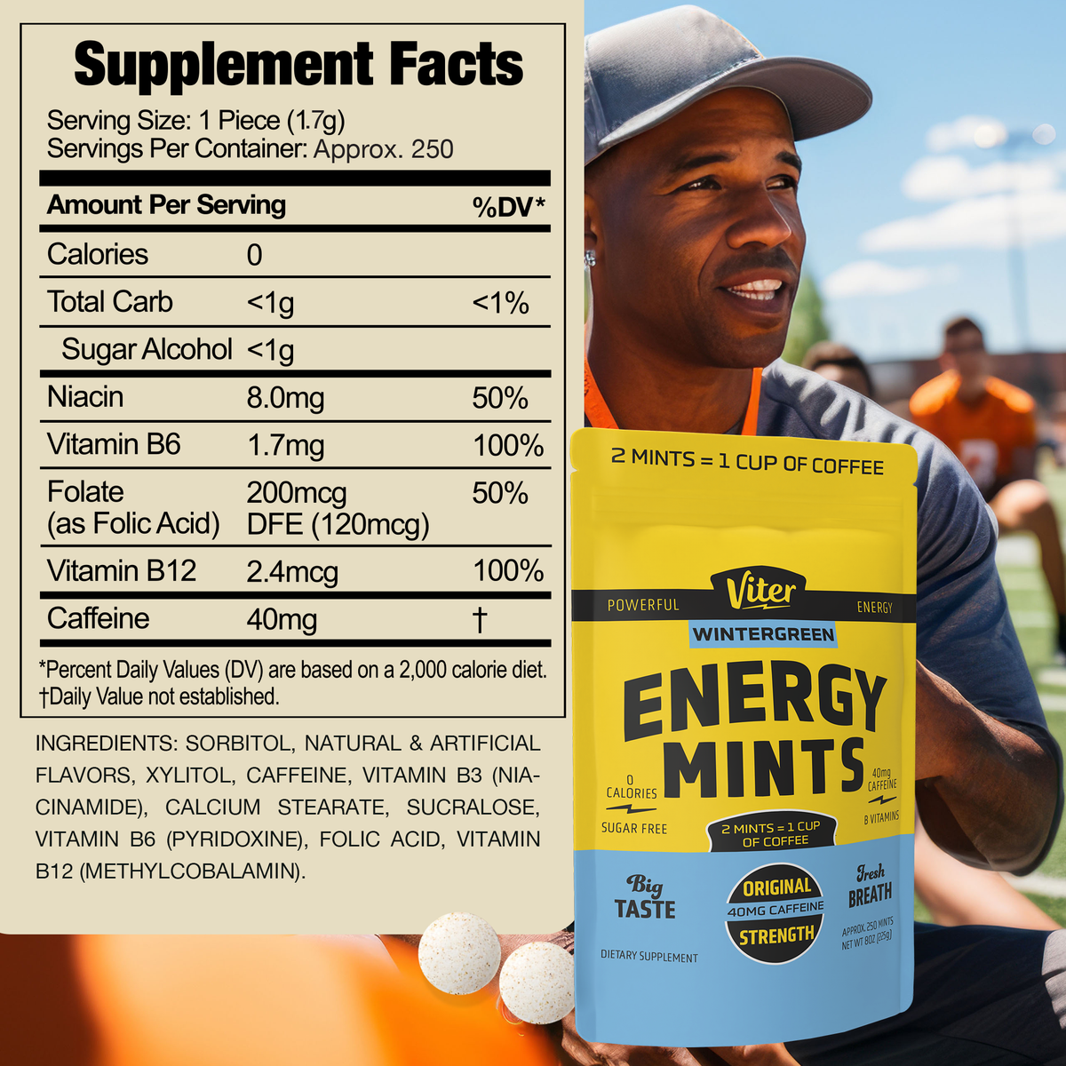Viter Energy Caffeine Mints