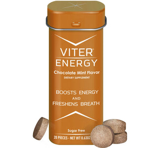 Viter Energy Caffeine Mints - Chocolate Mint - front