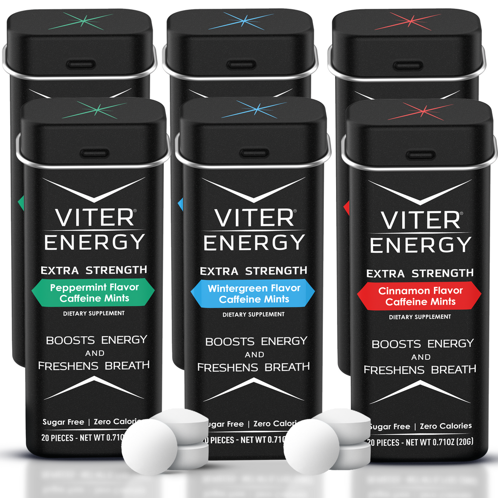 Viter Energy Extra Strength Caffeine Mints - 3 Flavor Variety Pack