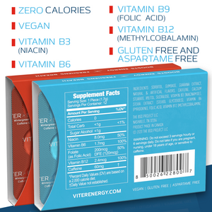 Viter Energy Caffeine Gum - 2 Flavor Variety Pack