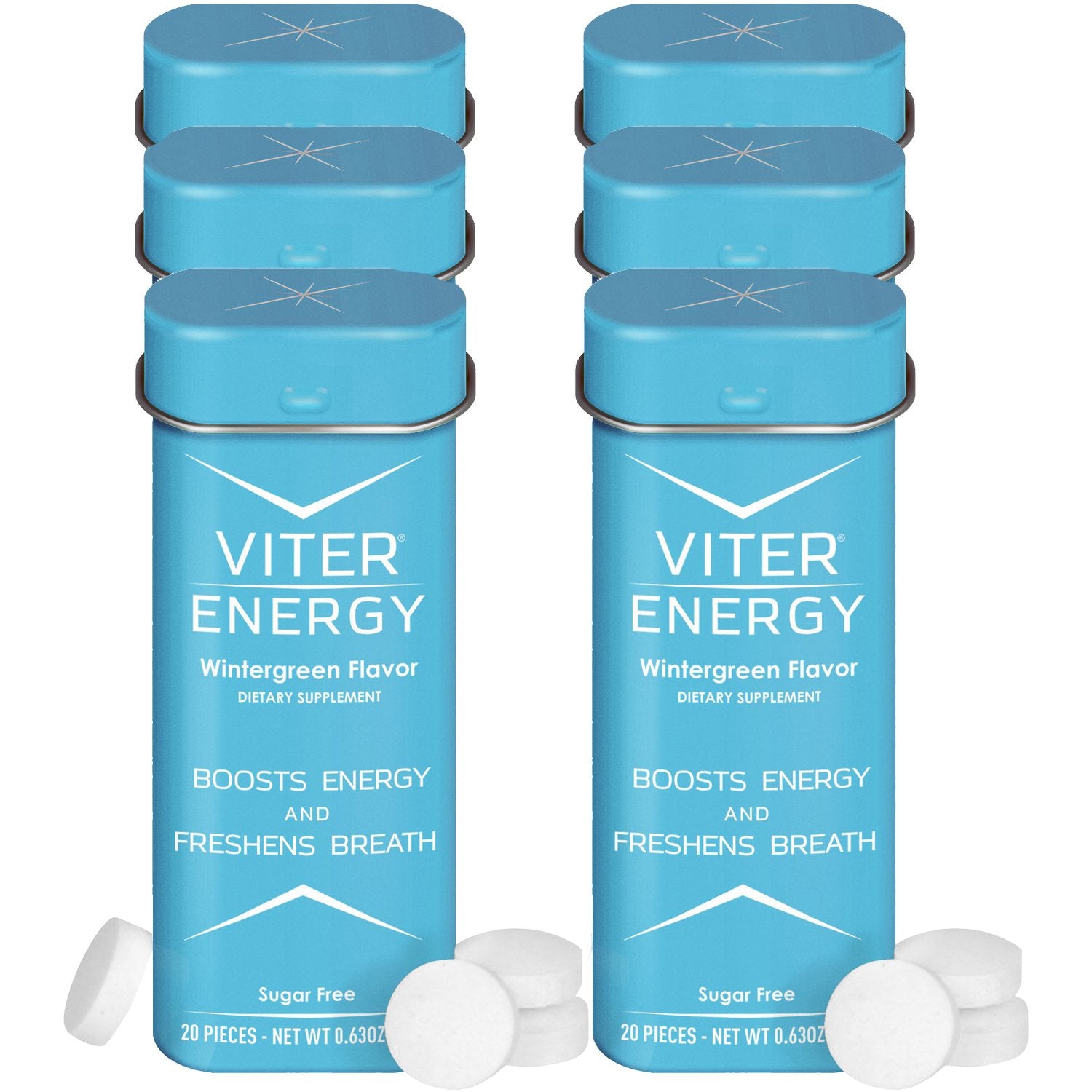  Viter Energy Caffeine Mints - Wintergreen - 6-Pack