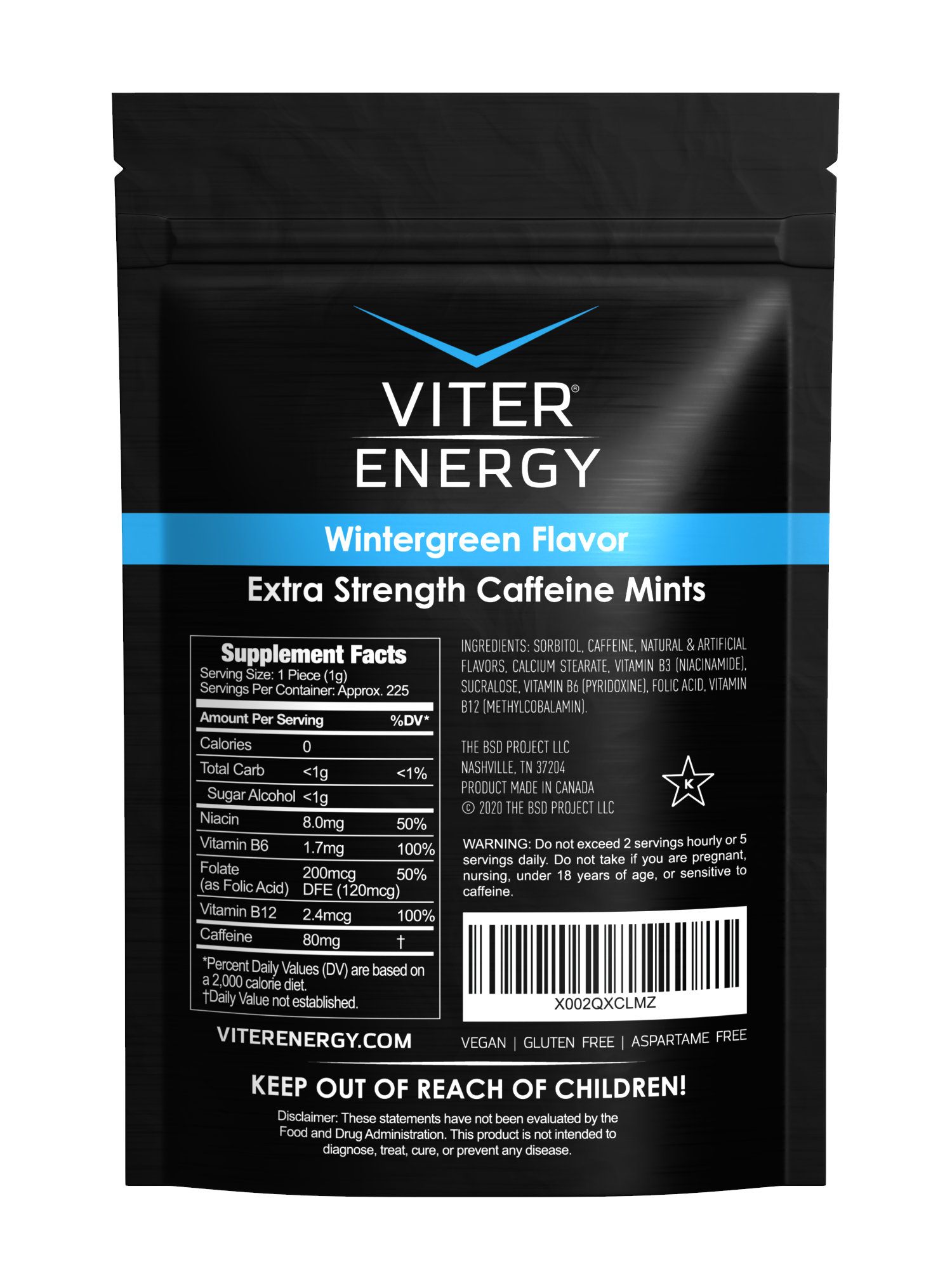 Viter Energy Extra Strength Caffeine Mints - 1/2 LB Bulk Bags (Monthly Subscription)